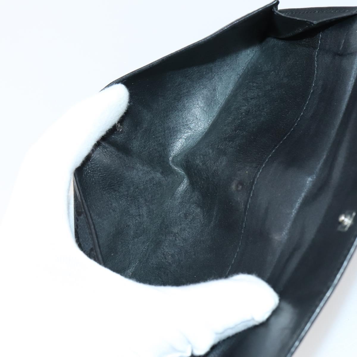 GUCCI GG Supreme Canvas Wallet PVC 7 Set Beige Black Auth bs30035