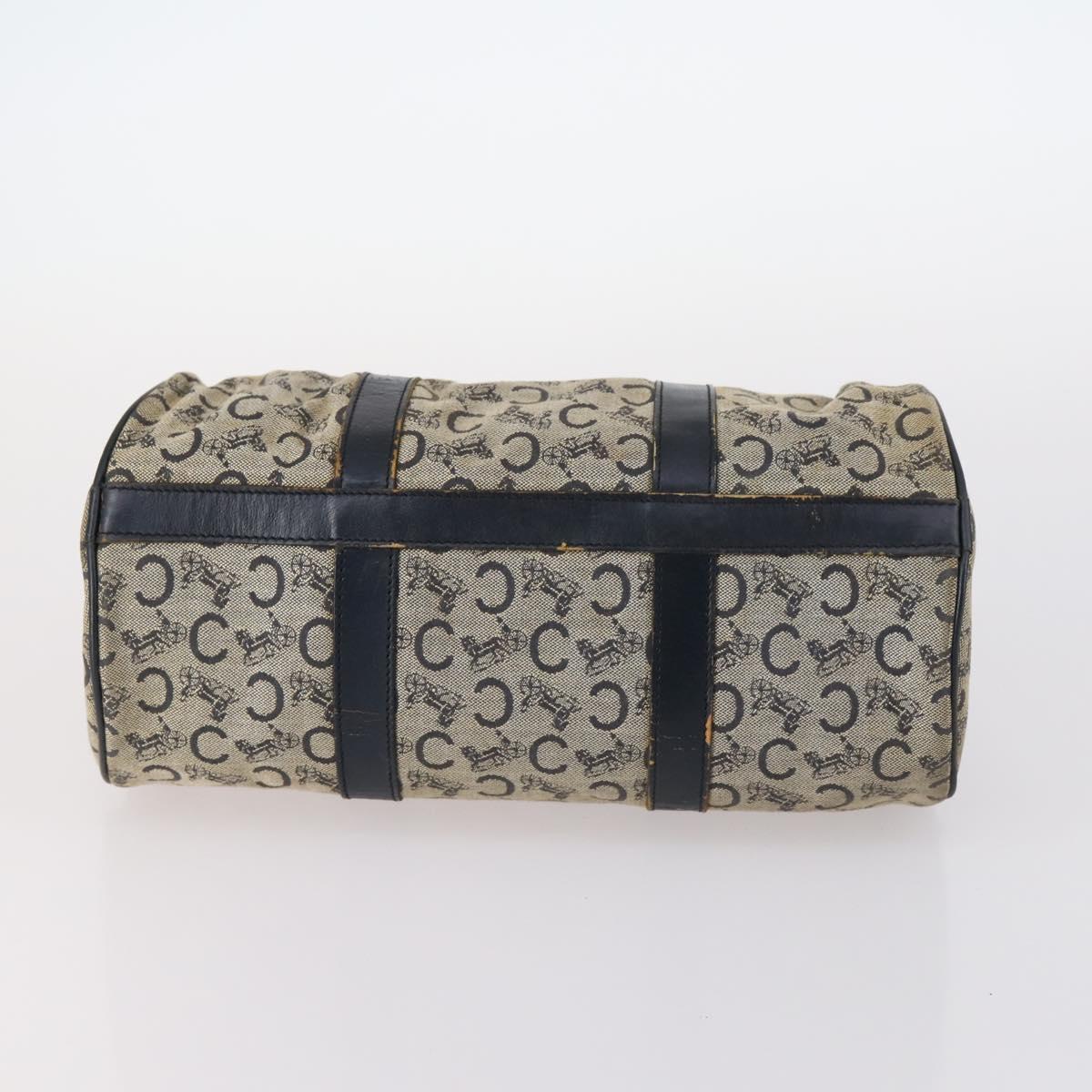 CELINE Macadam Canvas Hand Bag PVC Canvas 6Set Beige Navy black Auth bs30037