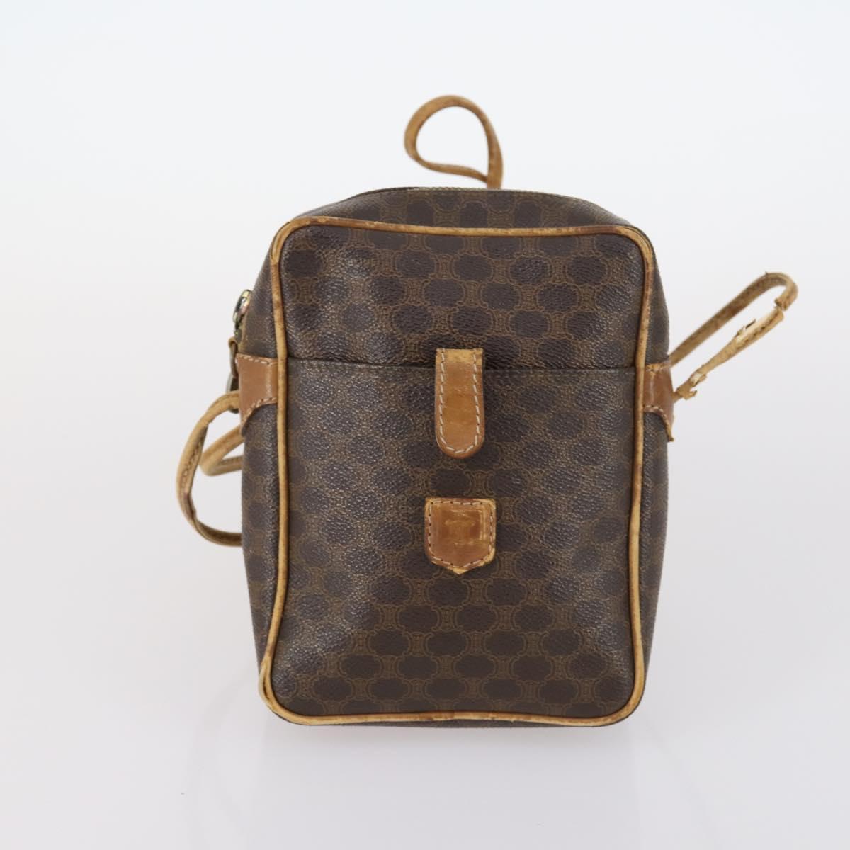 CELINE Macadam Canvas Hand Bag PVC Canvas 6Set Beige Navy black Auth bs30037