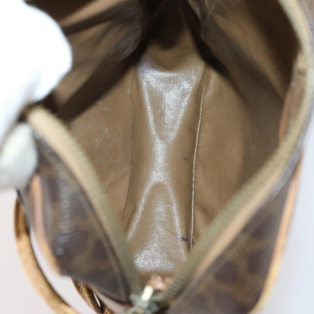 CELINE Macadam Canvas Hand Bag PVC Canvas 6Set Beige Navy black Auth bs30037