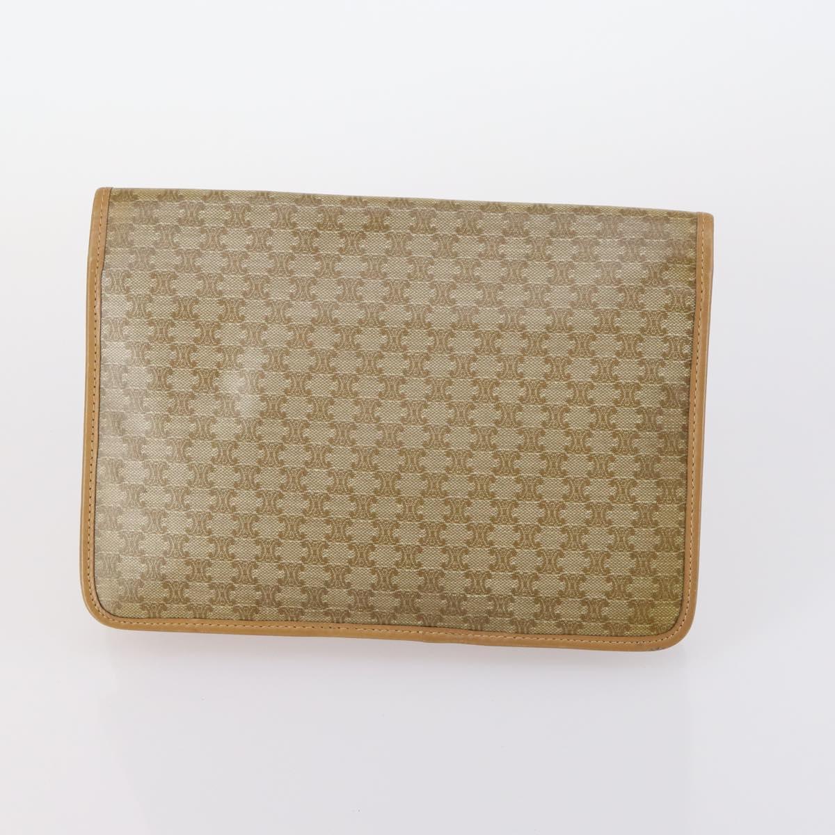 CELINE Macadam Canvas Hand Bag PVC Canvas 6Set Beige Navy black Auth bs30037