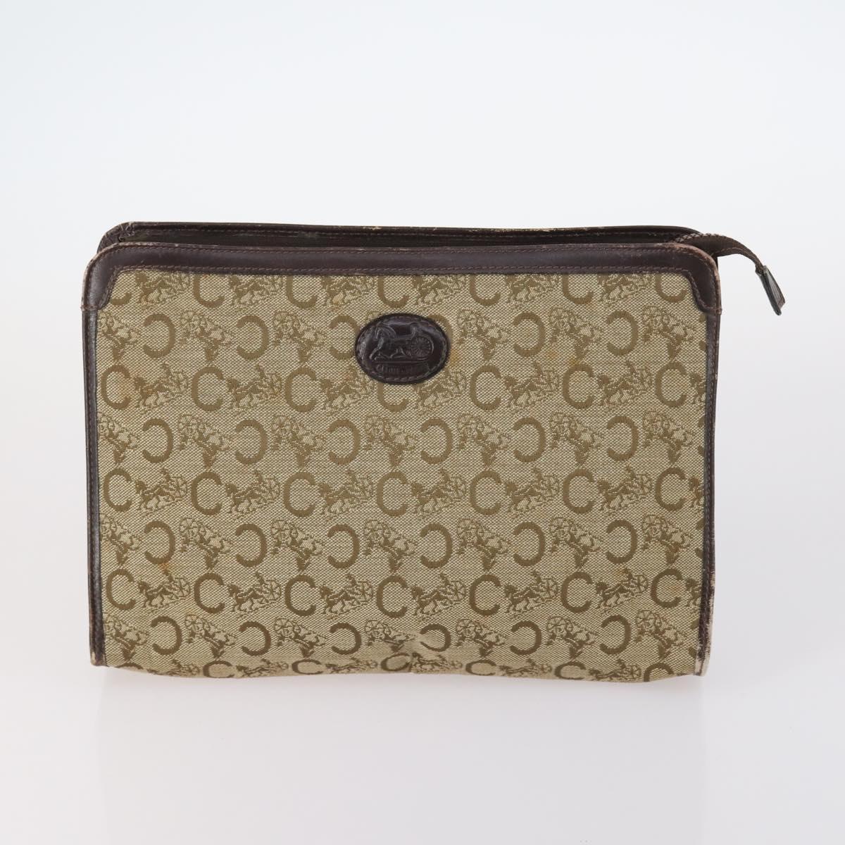 CELINE Macadam Canvas Hand Bag PVC Canvas 6Set Beige Navy black Auth bs30037