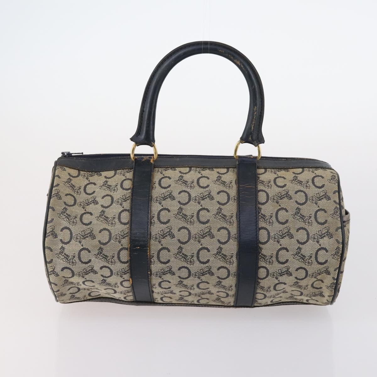 CELINE Macadam Canvas Hand Bag PVC Canvas 6Set Beige Navy black Auth bs30037