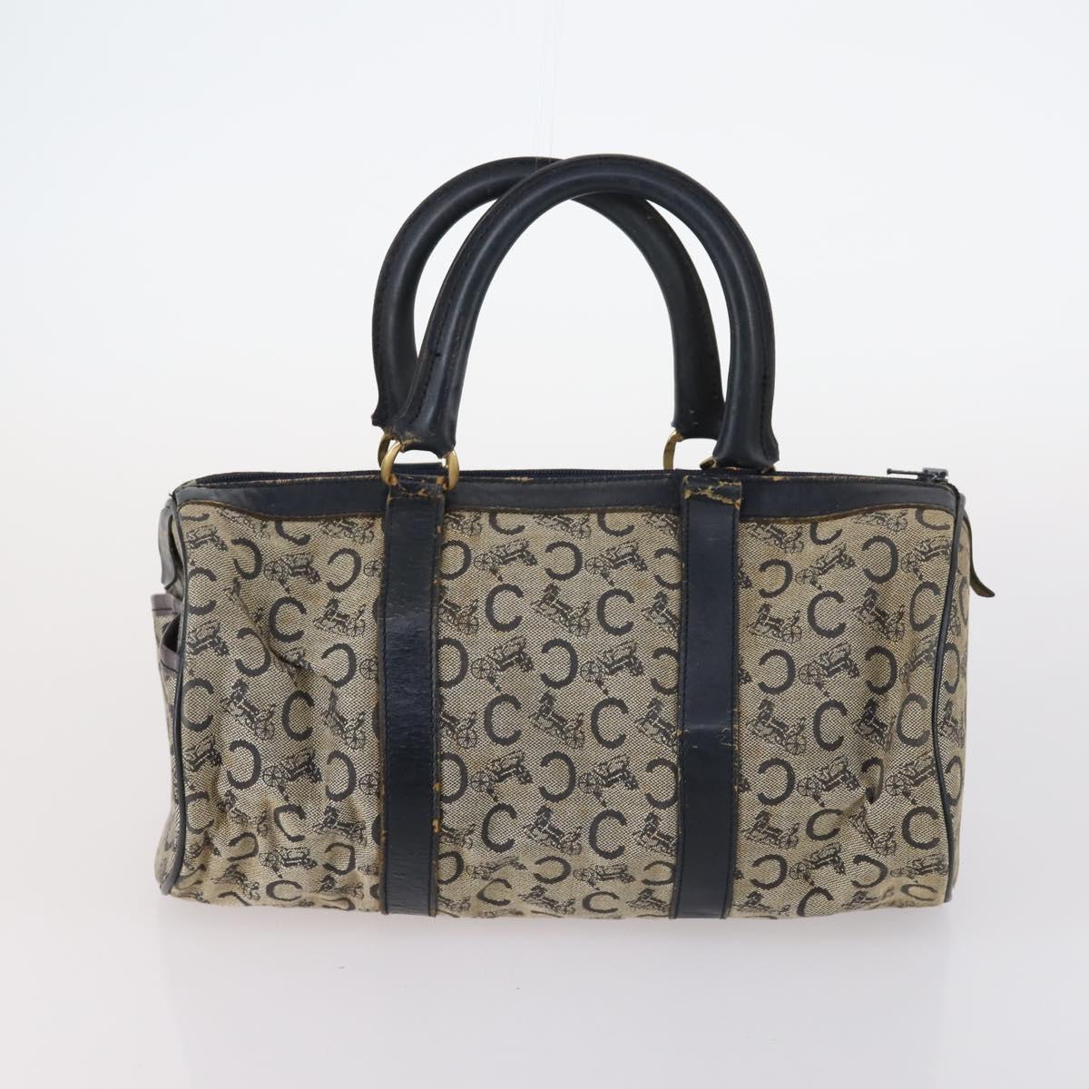 CELINE Macadam Canvas Hand Bag PVC Canvas 6Set Beige Navy black Auth bs30037