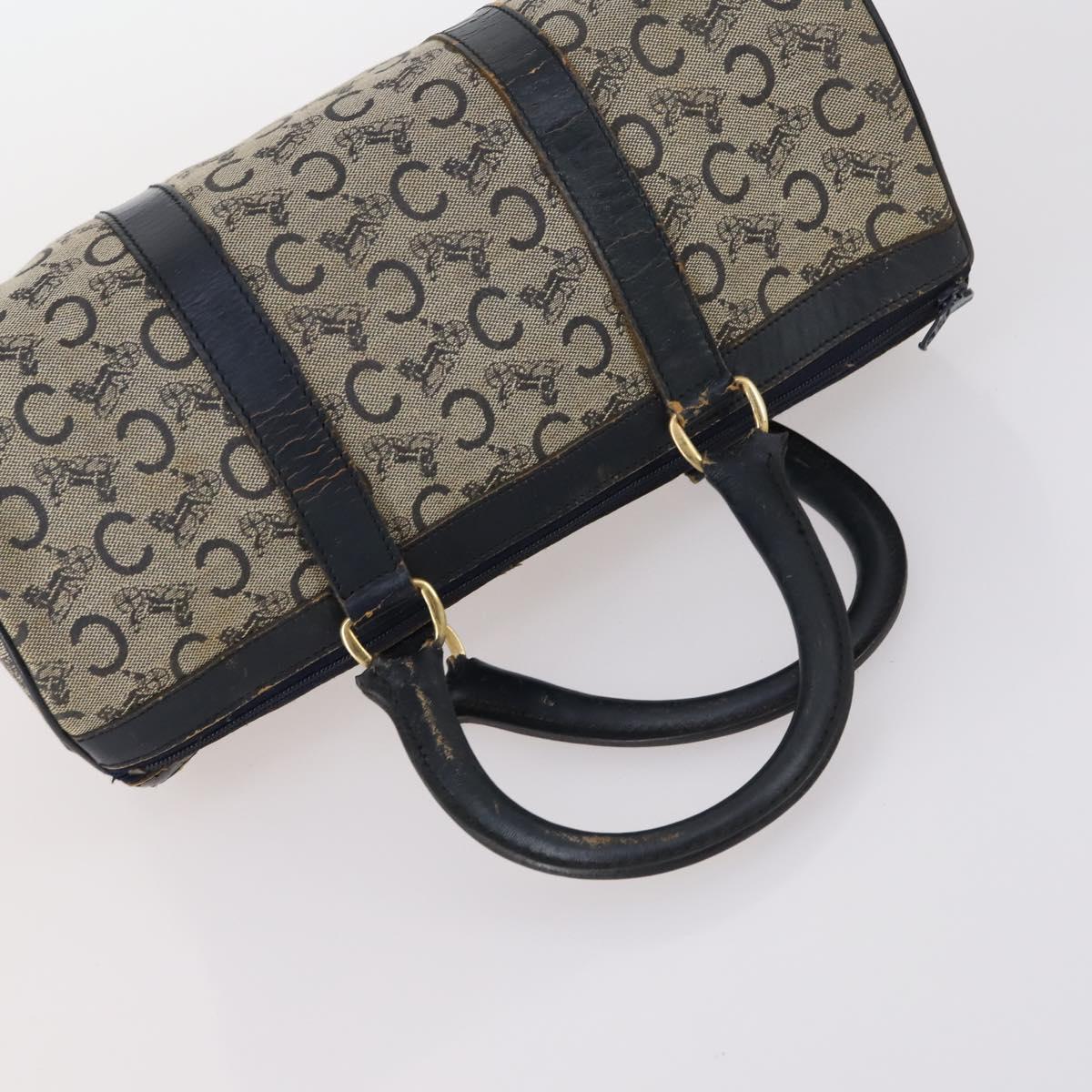 CELINE Macadam Canvas Hand Bag PVC Canvas 6Set Beige Navy black Auth bs30037