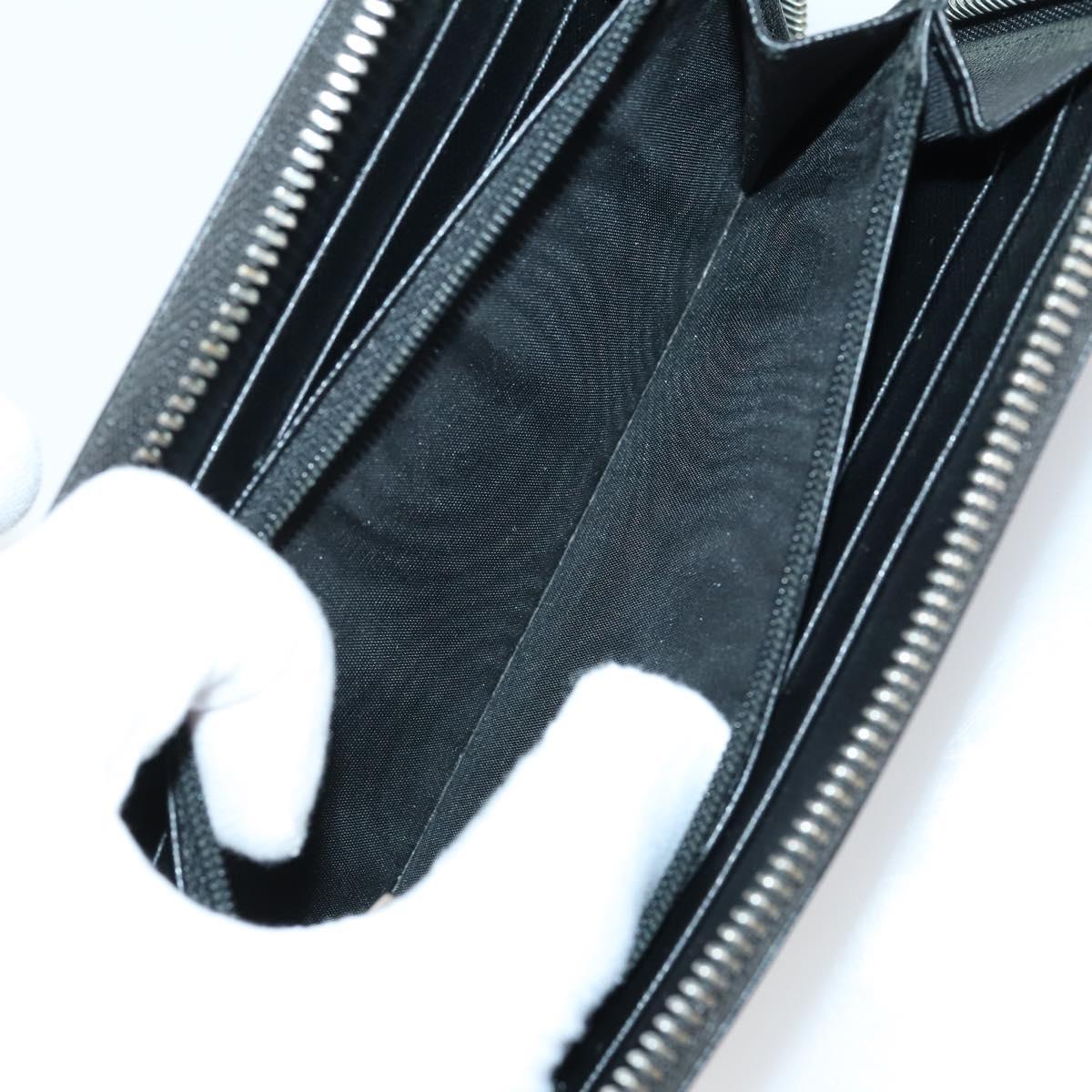 Salvatore Ferragamo Gancini Wallet Leather 11 pieces Black Yellow Auth bs30038