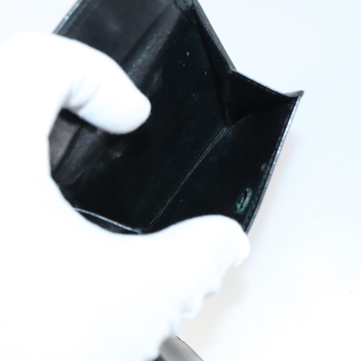 CARTIER Wallet Leather 10set Bordeaux Black Auth bs30042