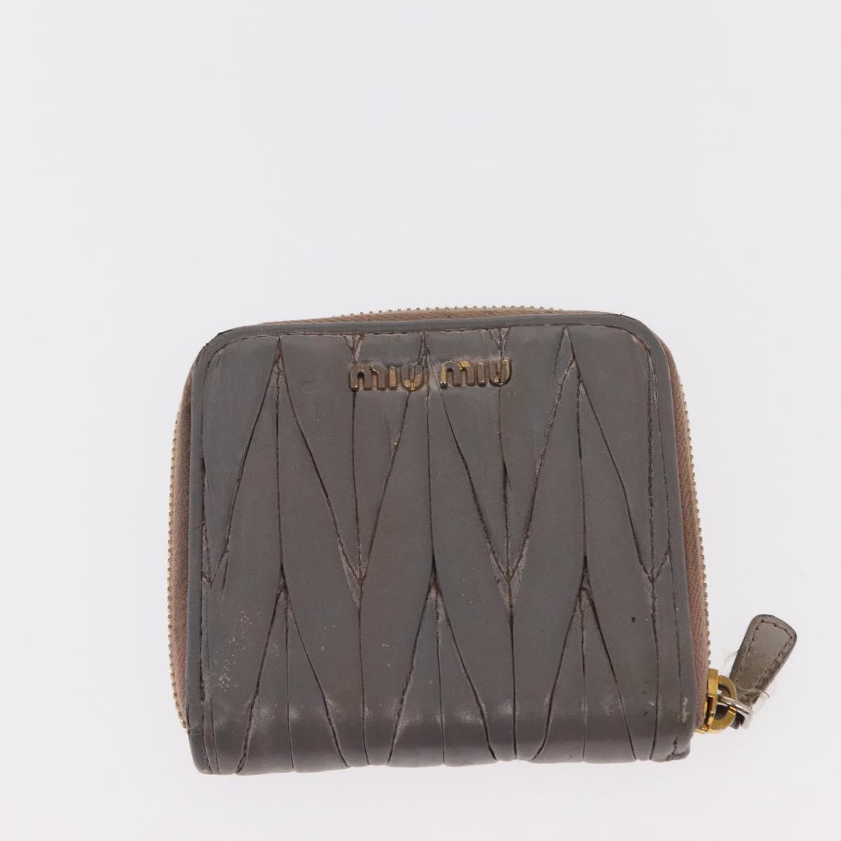 Miu Miu Matelasse Wallet Leather 7Set Blue Black beige Auth bs30046