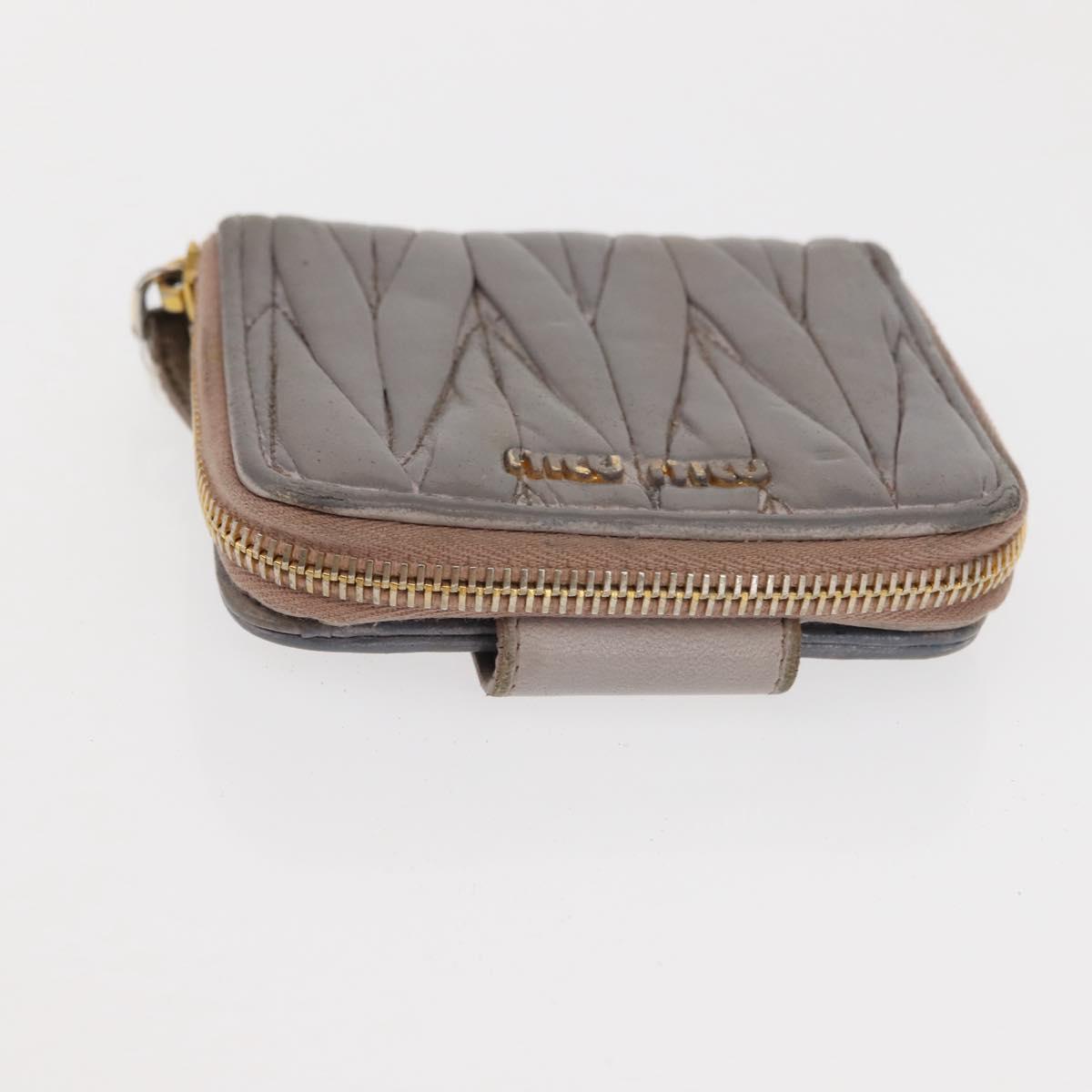 Miu Miu Matelasse Wallet Leather 7Set Blue Black beige Auth bs30046