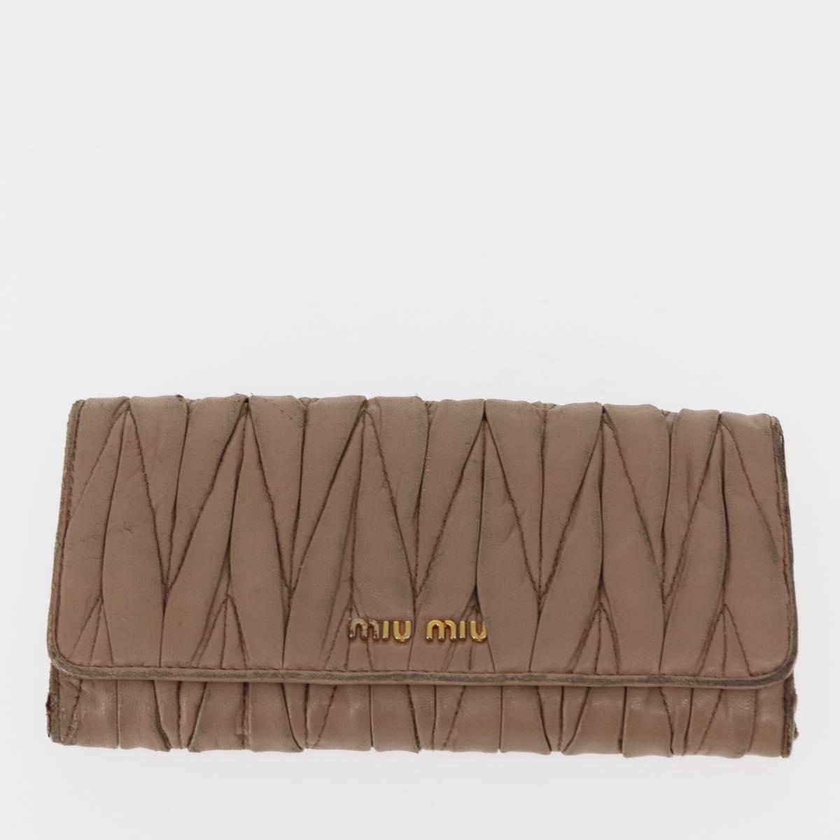 Miu Miu Matelasse Wallet Leather 7Set Blue Black beige Auth bs30046