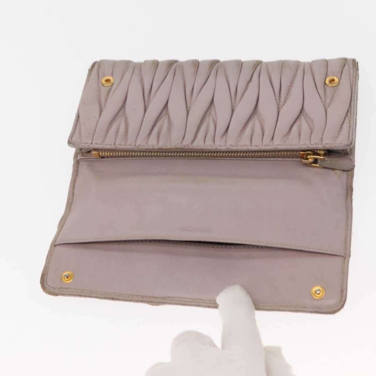 Miu Miu Matelasse Wallet Leather 7Set Blue Black beige Auth bs30046