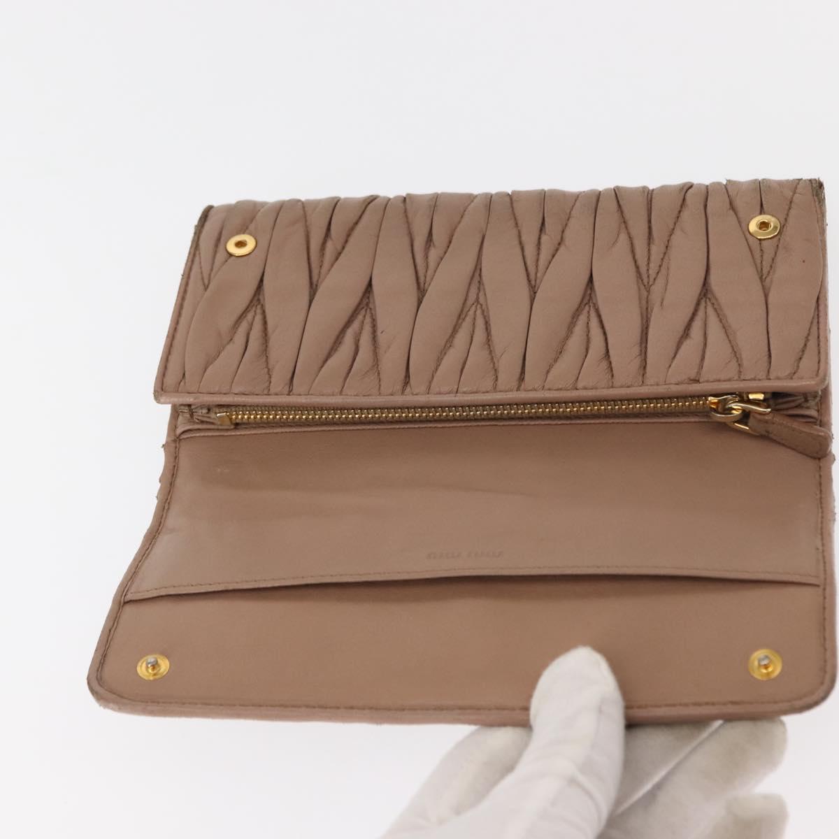 Miu Miu Matelasse Wallet Leather 7Set Blue Black beige Auth bs30046