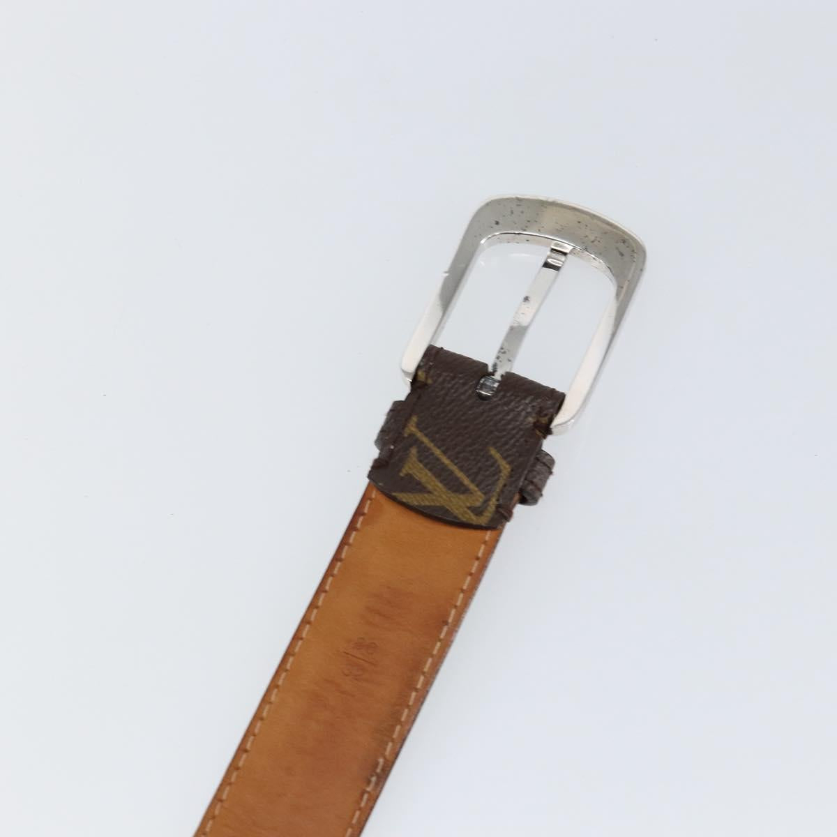 LOUIS VUITTON Monogram Belt 37"" LV Auth bs30049