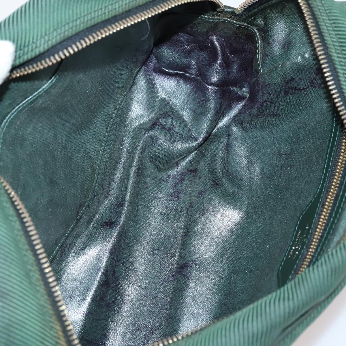 LOUIS VUITTON Shoulder Bag Leather Nylon 4Set Green LV Auth bs30052