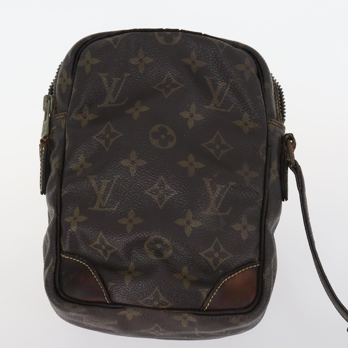 LOUIS VUITTON Shoulder Bag Leather Nylon 4Set Green LV Auth bs30052