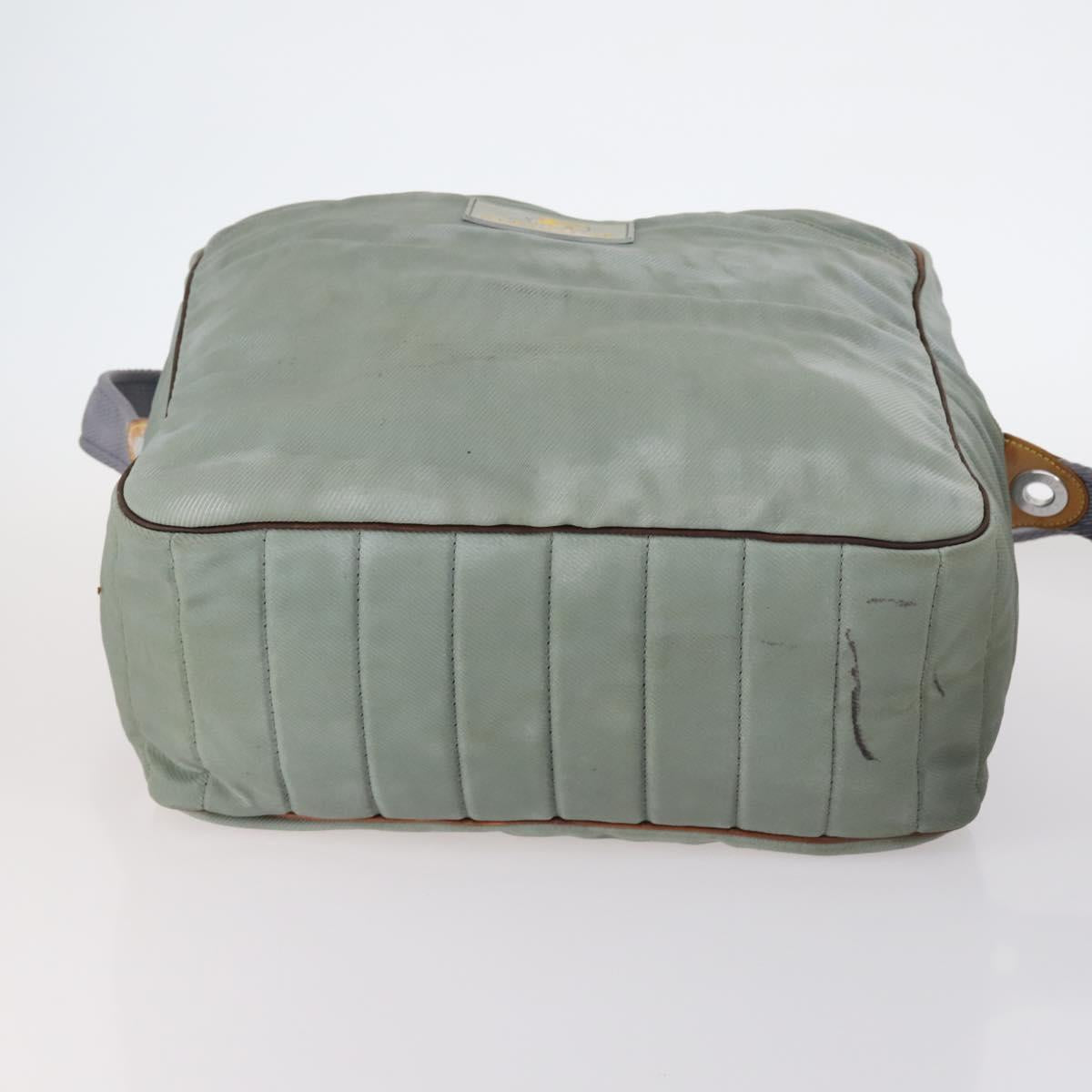 LOUIS VUITTON Shoulder Bag Leather Nylon 4Set Green LV Auth bs30052