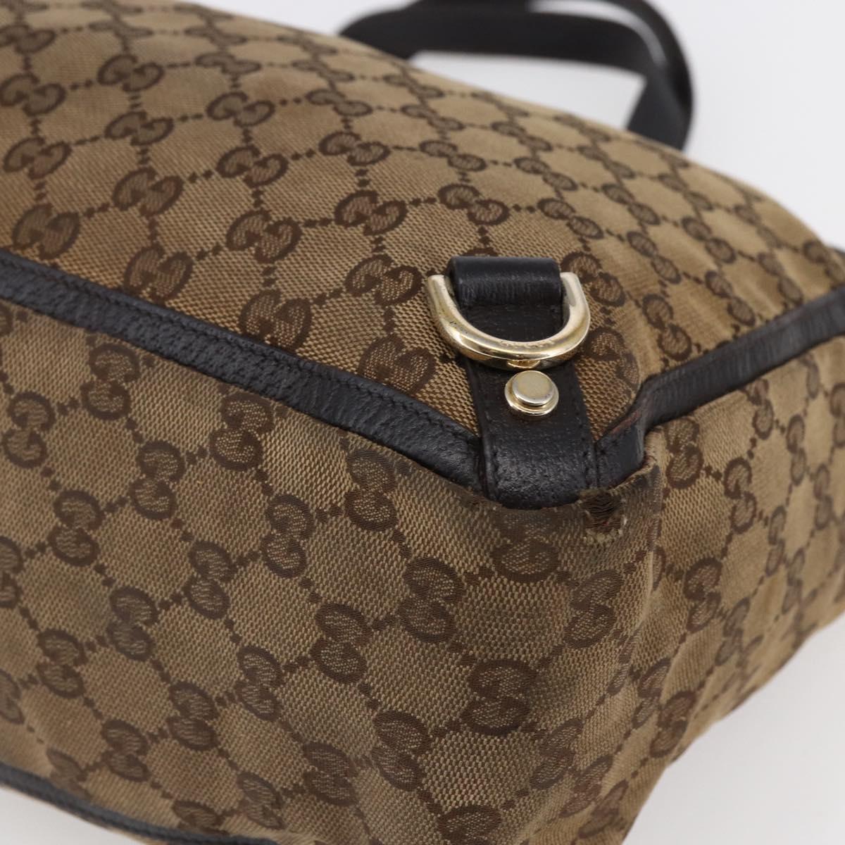 GUCCI GG Canvas Abbey Tote Bag Beige Gold 141472 Auth bs30054