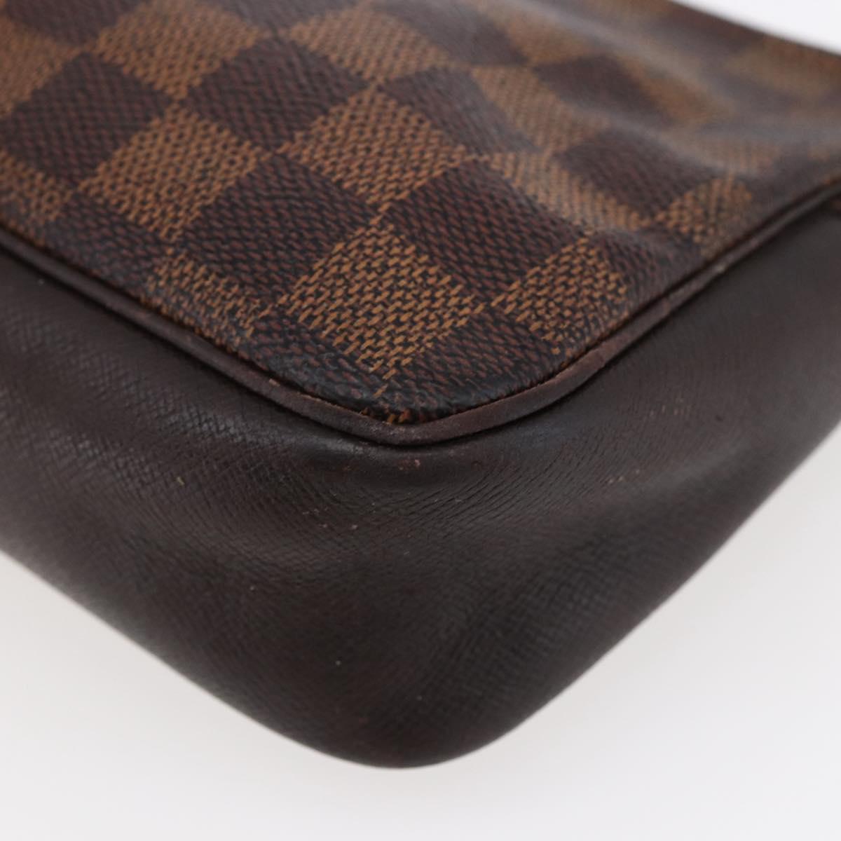 LOUIS VUITTON Damier Ebene Trousse makeup Pouch N51982 LV Auth bs30056