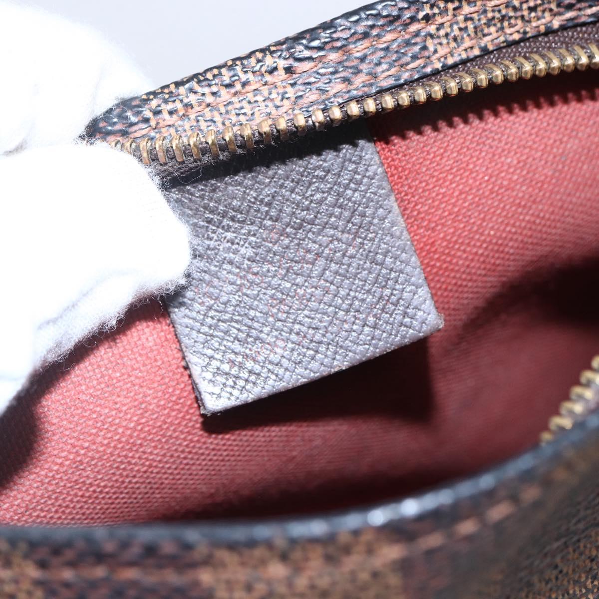 LOUIS VUITTON Damier Ebene Trousse makeup Pouch N51982 LV Auth bs30056