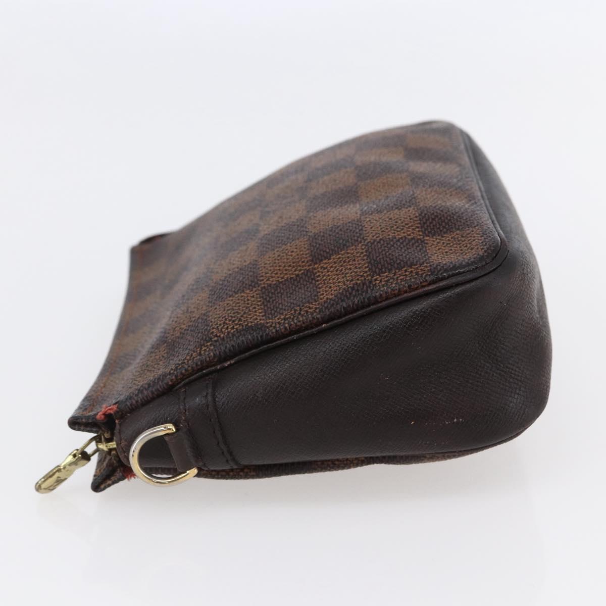 LOUIS VUITTON Damier Ebene Trousse makeup Pouch N51982 LV Auth bs30056