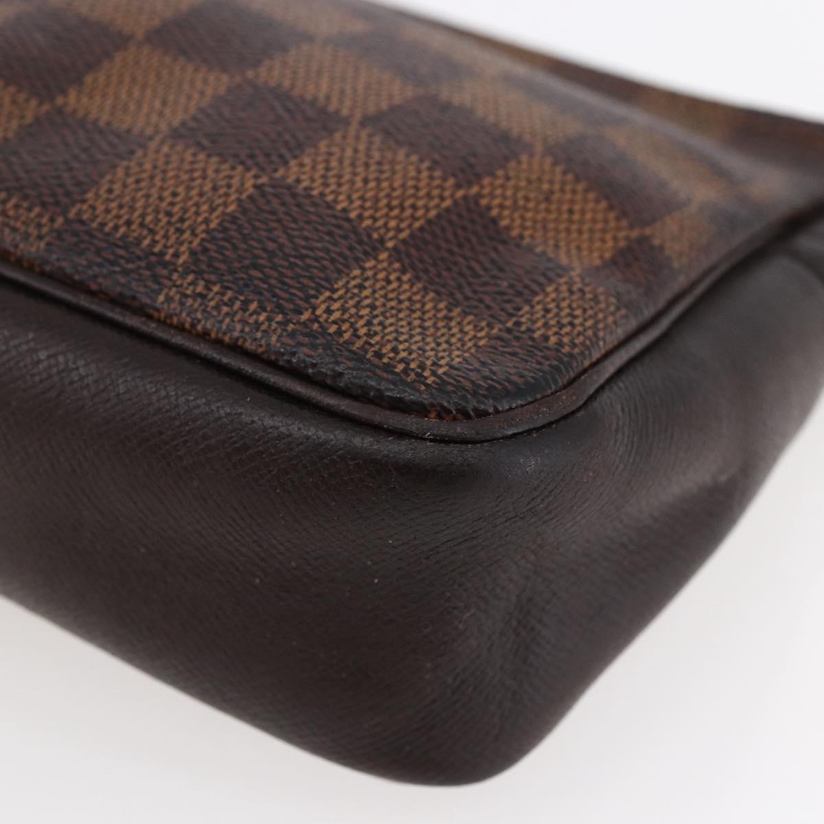 LOUIS VUITTON Damier Ebene Trousse makeup Pouch N51982 LV Auth bs30056