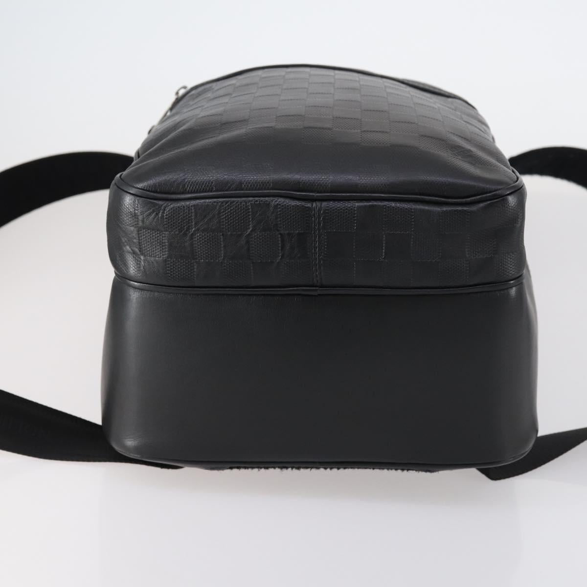 LOUIS VUITTON Damier Infini Michael Backpack Black N41330 LV Auth bs30061