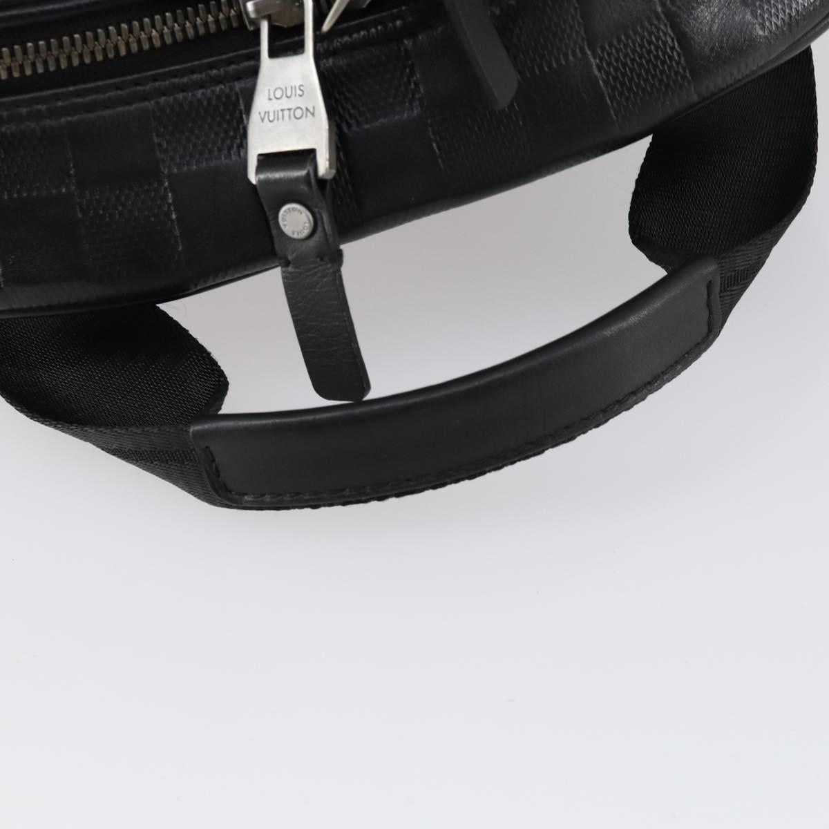 LOUIS VUITTON Damier Infini Michael Backpack Black N41330 LV Auth bs30061