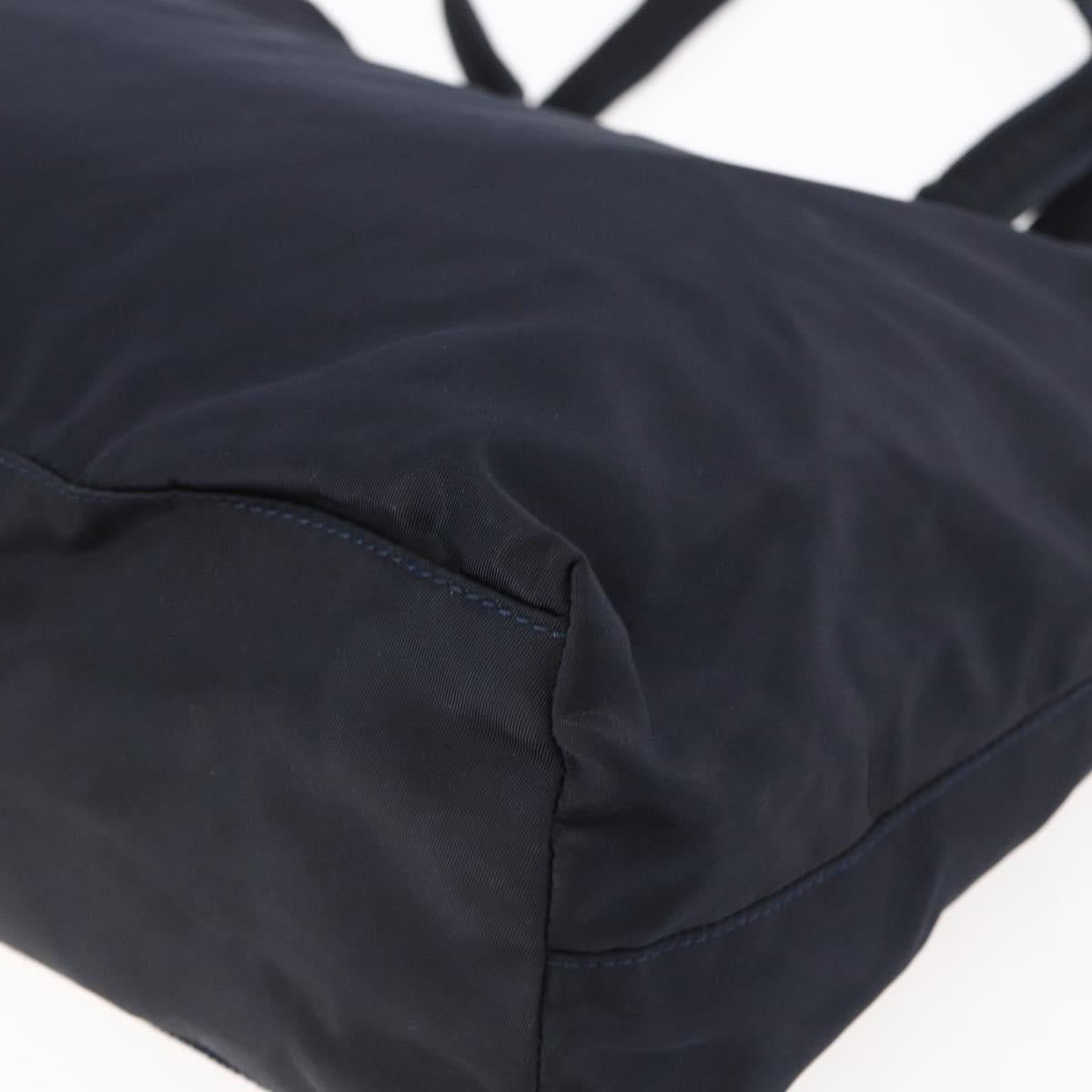 PRADA Tote Bag Nylon Black Gold Auth bs30070