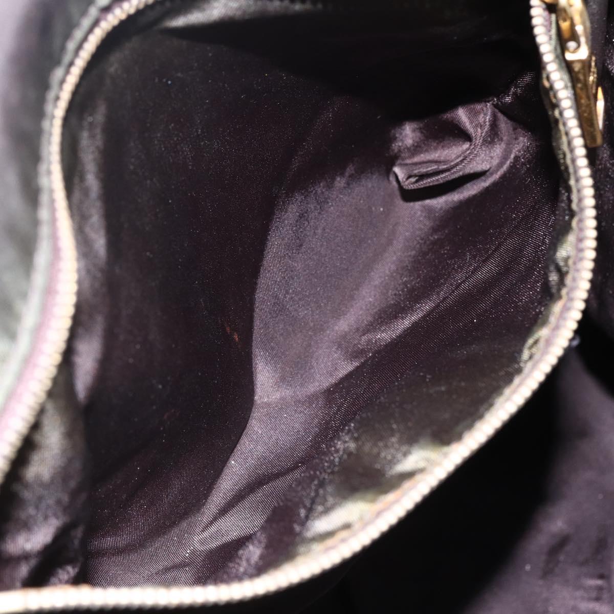 PRADA Tote Bag Nylon Khaki Gold Auth bs30074