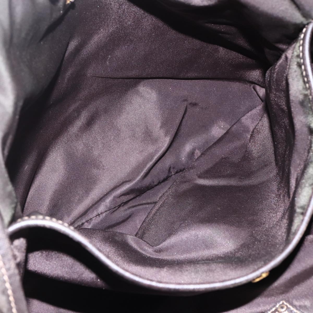 PRADA Tote Bag Nylon Khaki Gold Auth bs30074