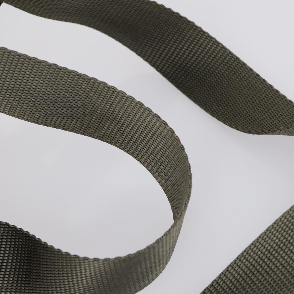 PRADA Backpack Nylon Gray Silver Auth bs30075