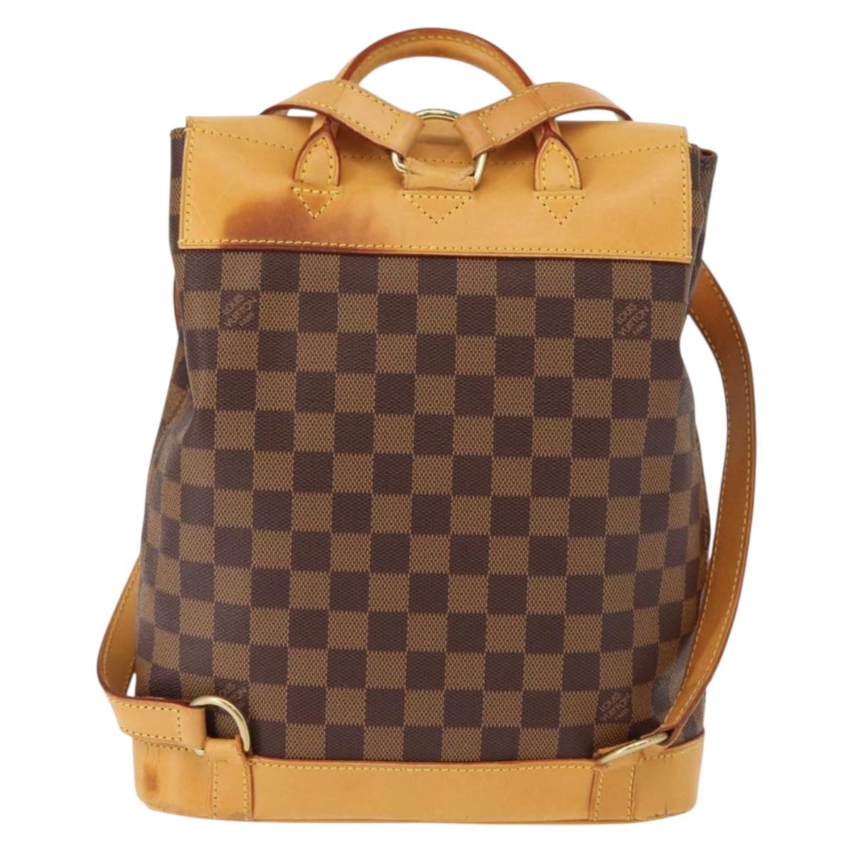 LOUIS VUITTON Damier Ebene Arlucan Backpack N99038 LV Auth bs30076