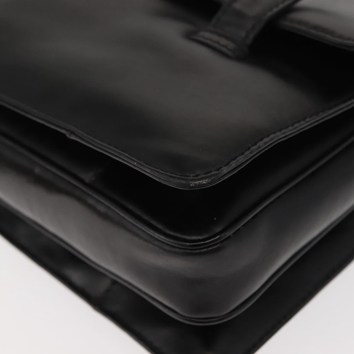 LOEWE Anagram Tote Bag Leather Black Gold Auth bs30079