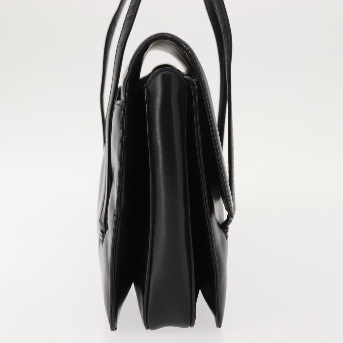 LOEWE Anagram Tote Bag Leather Black Gold Auth bs30079