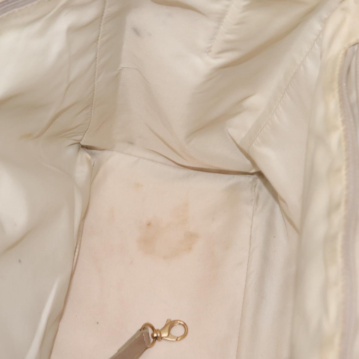 CHANEL New Travel Line Tote Bag Nylon Beige Gold CC Auth bs30087