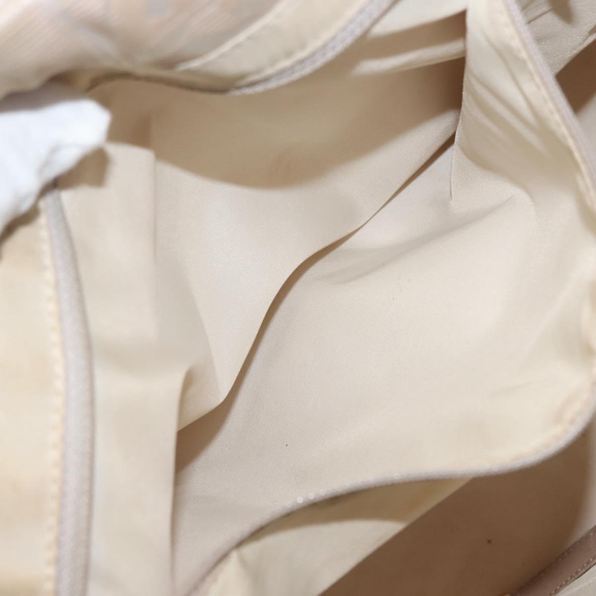 CHANEL New Travel Line Tote Bag Nylon Beige Gold CC Auth bs30087