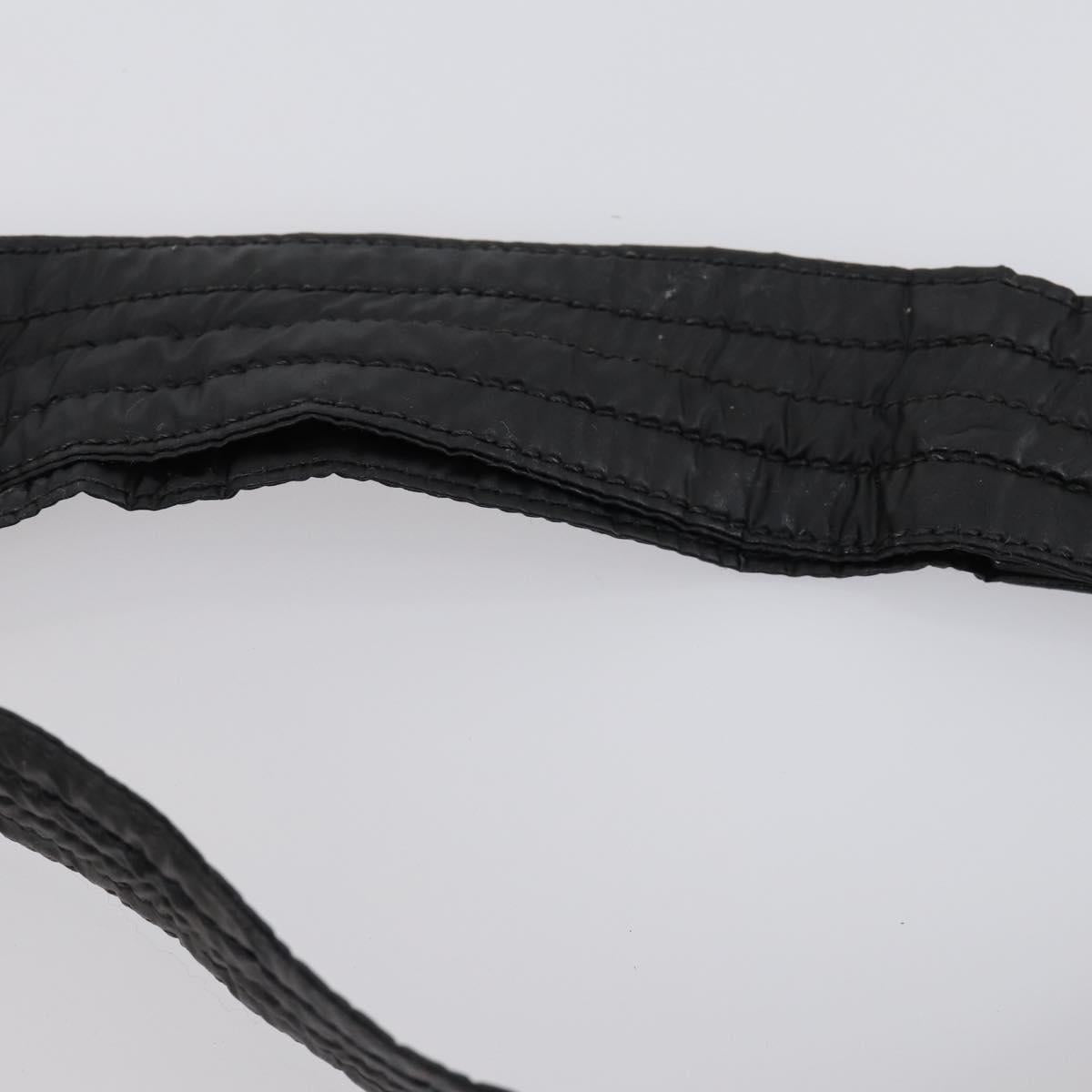 CHANEL Cococoon Shoulder Bag Nylon Gray Silver CC Auth bs30090