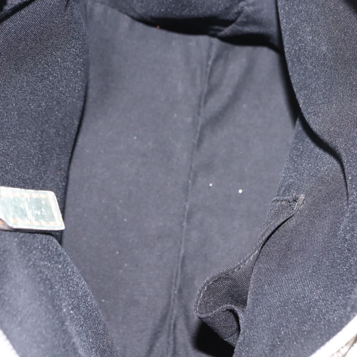 GUCCI GG Canvas Sherry Line Tote Bag Silver 131228 Auth bs30093