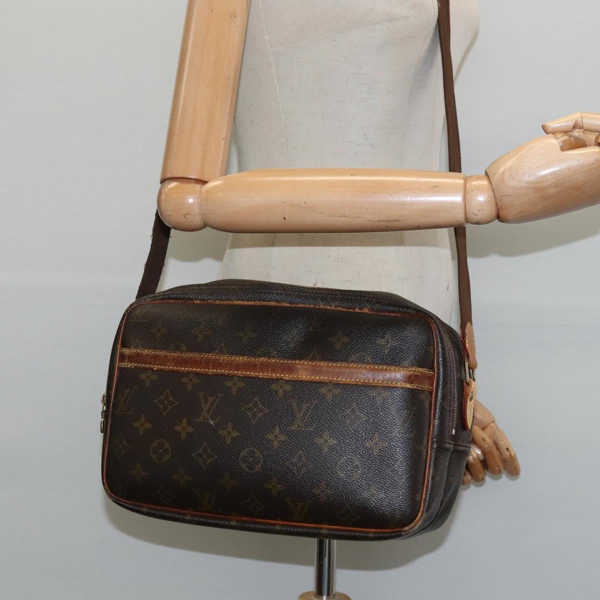 LOUIS VUITTON Monogram Reporter PM Shoulder Bag M45254 LV Auth bs30099