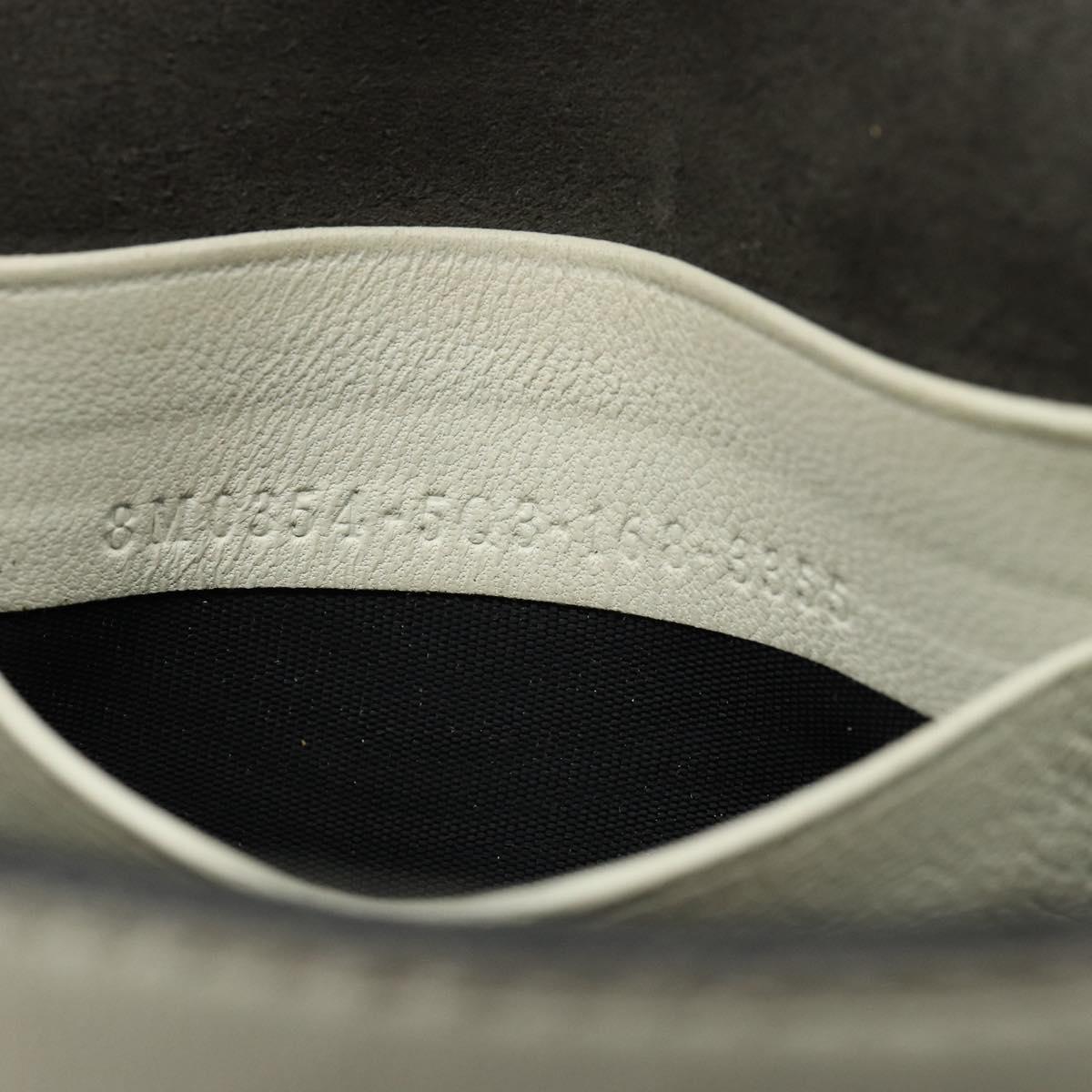 FENDI Micro Bucket Monster Shoulder Bag Leather 2way White Silver Auth bs30100