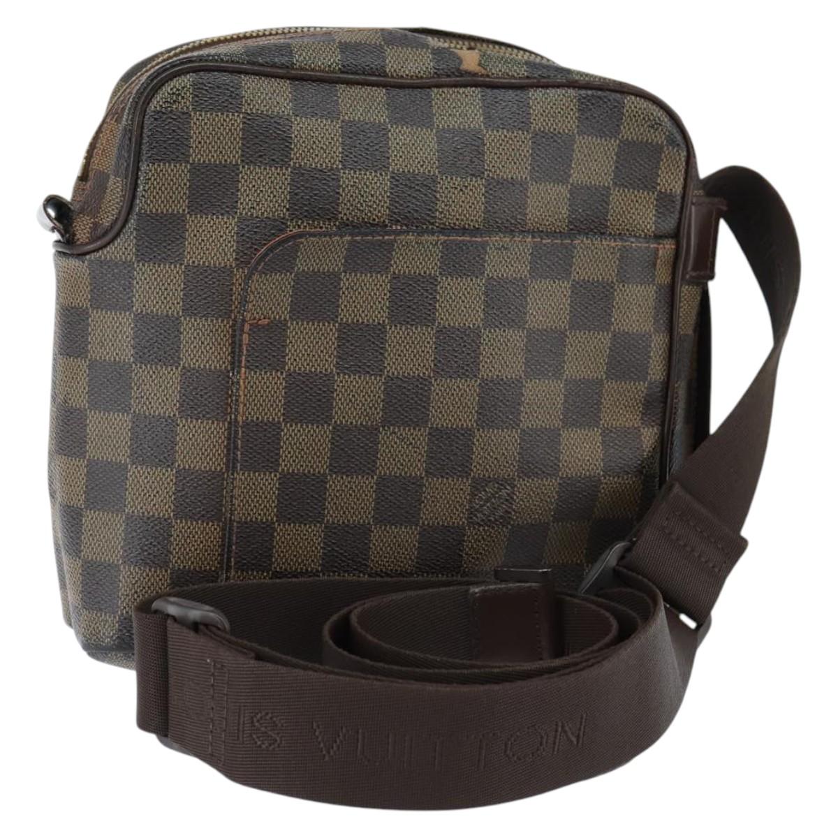 LOUIS VUITTON Damier Ebene Olaf PM Shoulder Bag N41442 LV Auth bs30109