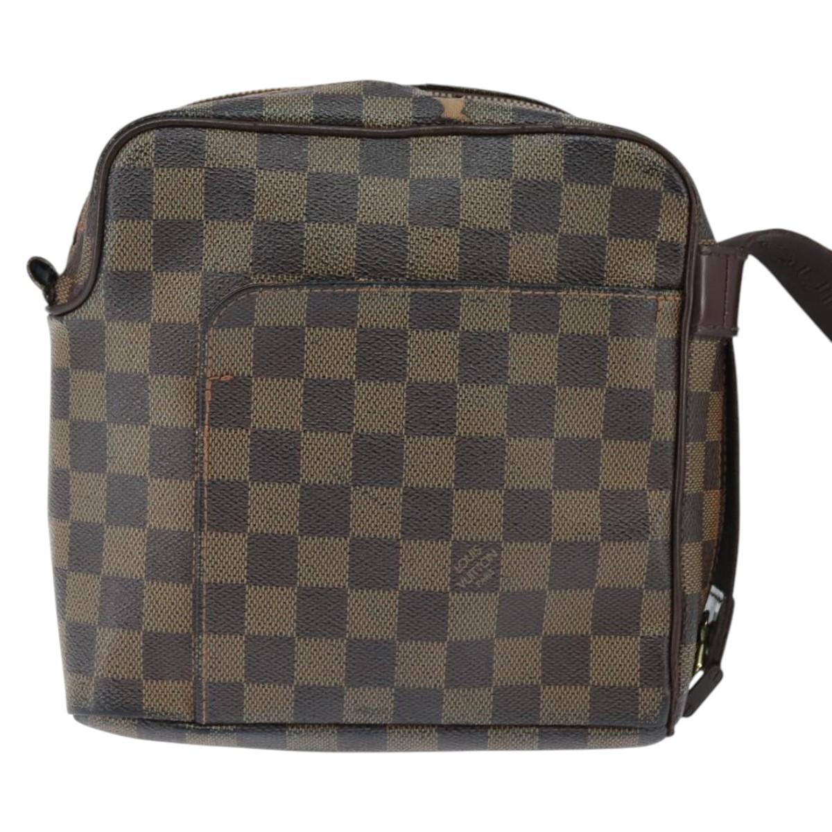 LOUIS VUITTON Damier Ebene Olaf PM Shoulder Bag N41442 LV Auth bs30109