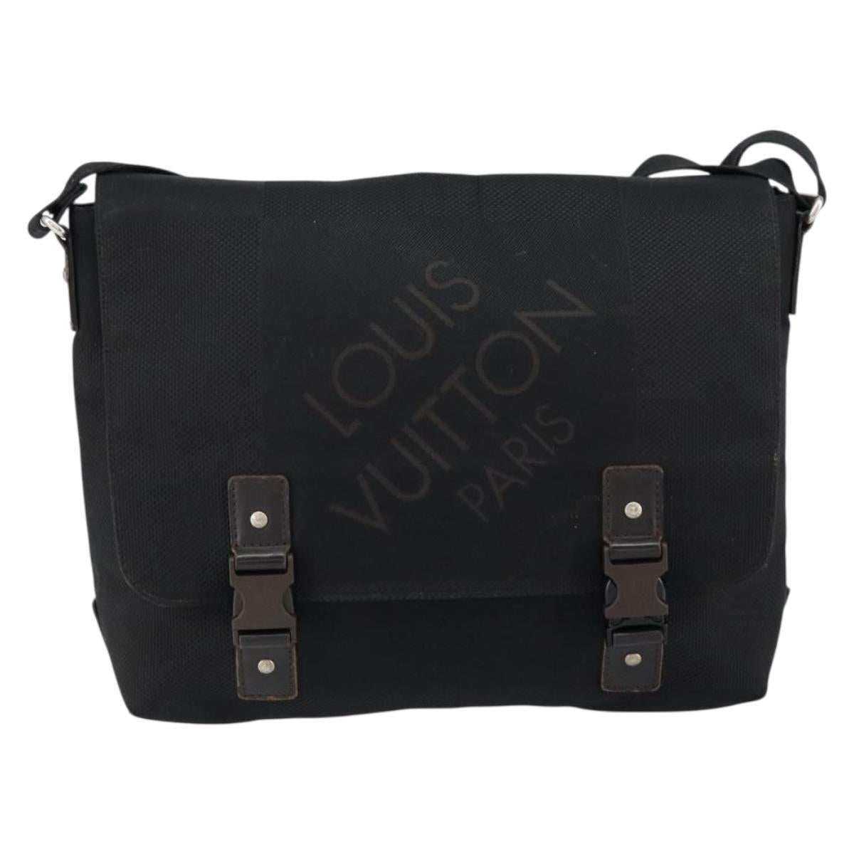 LOUIS VUITTON Damier Geant Roux Shoulder Bag Black M93079 LV Auth bs30119