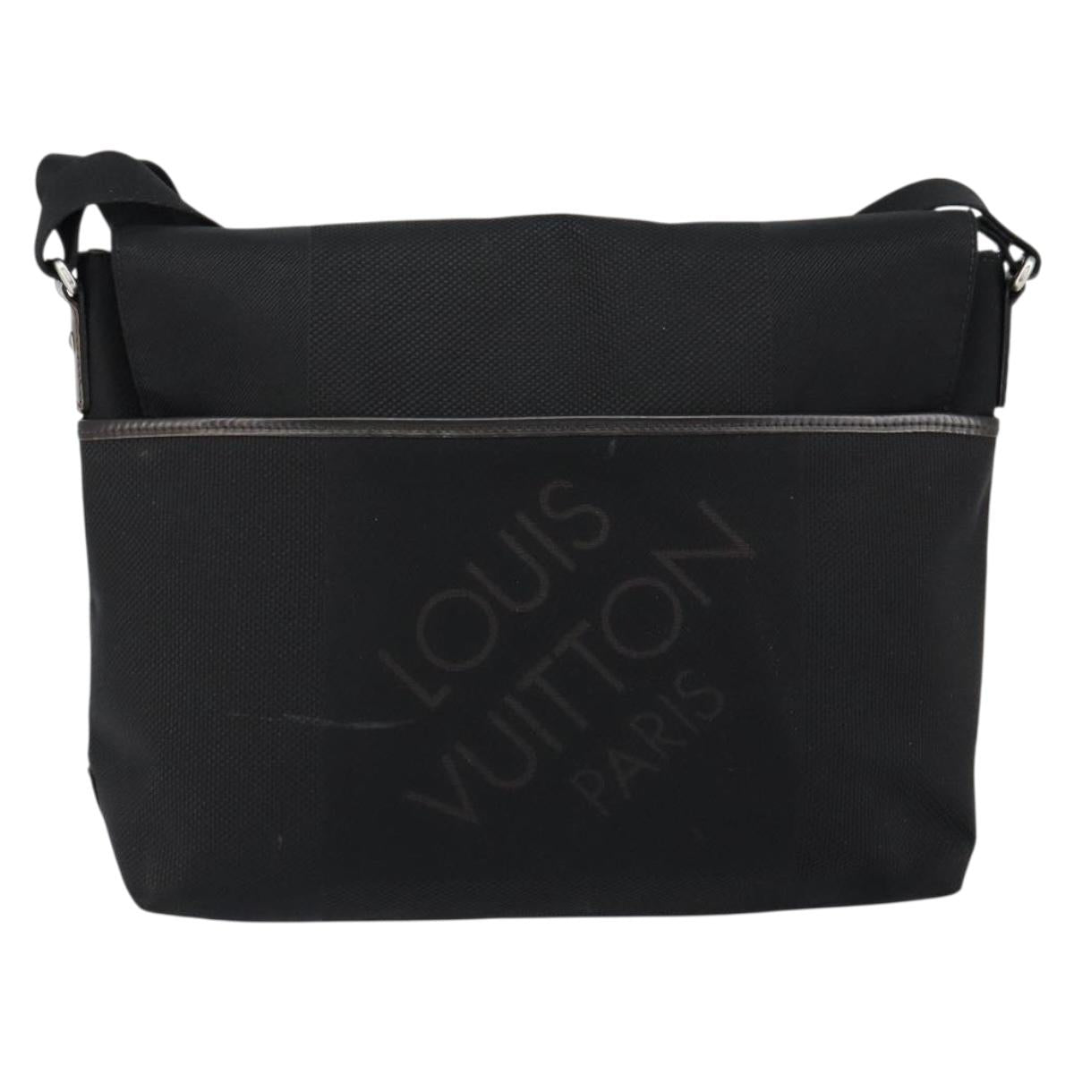 LOUIS VUITTON Damier Geant Roux Shoulder Bag Black M93079 LV Auth bs30119