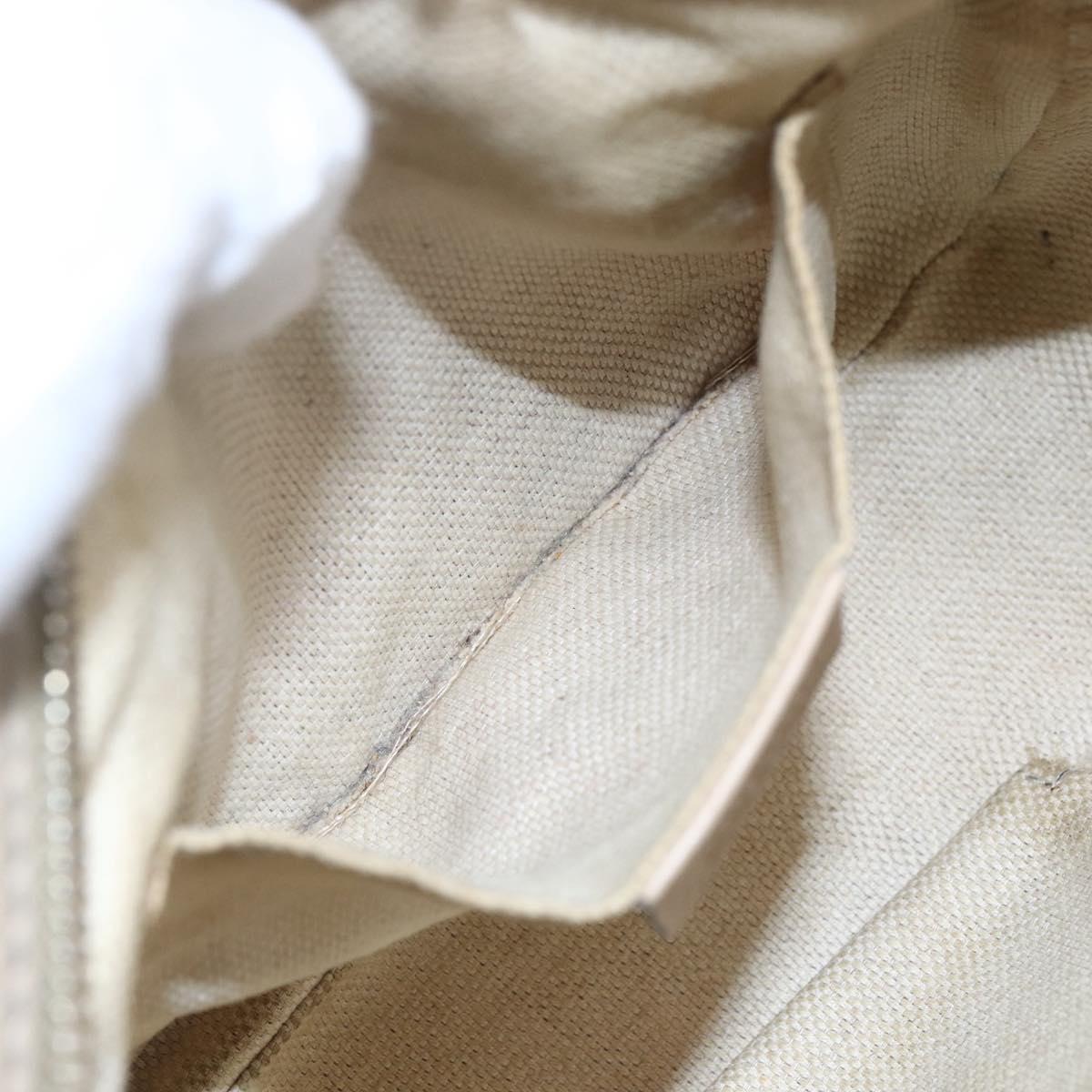 GUCCI Small Disco Interlocking Bag Leather Beige Gold 308364 Auth bs30123