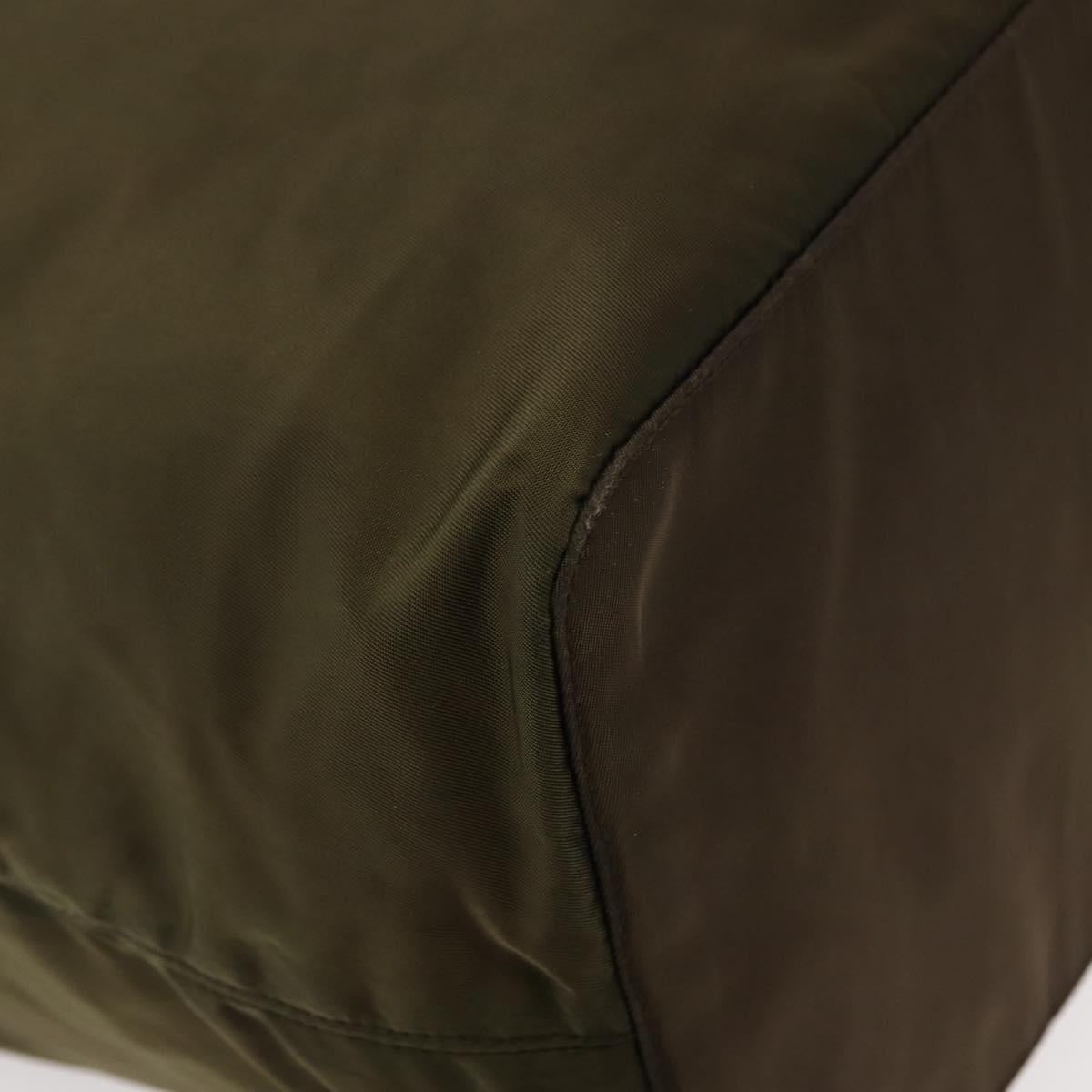 PRADA Tote Bag Nylon Khaki Auth bs30124