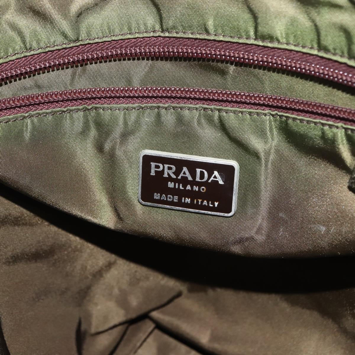 PRADA Tote Bag Nylon Khaki Auth bs30124