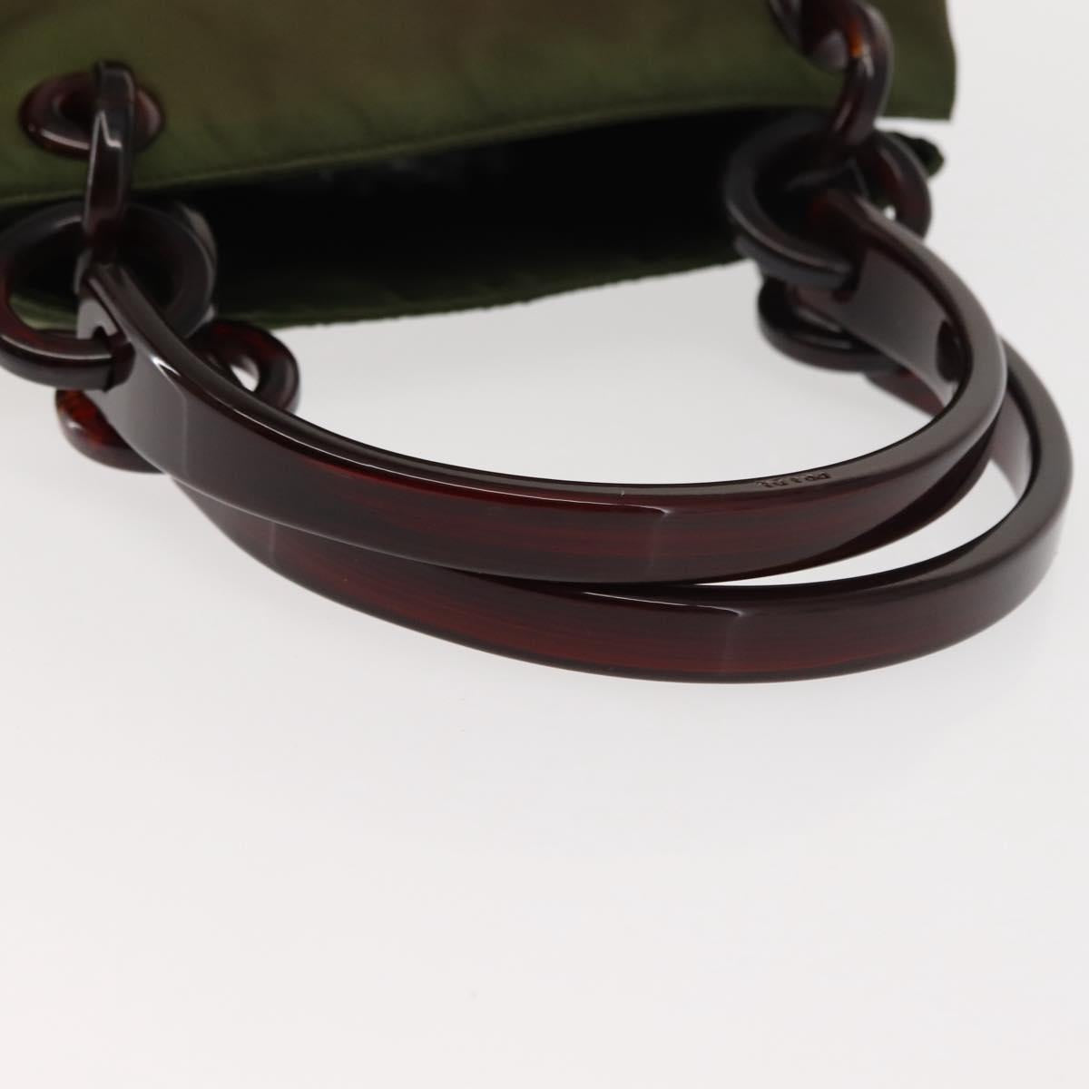 PRADA Tote Bag Nylon Khaki Auth bs30124