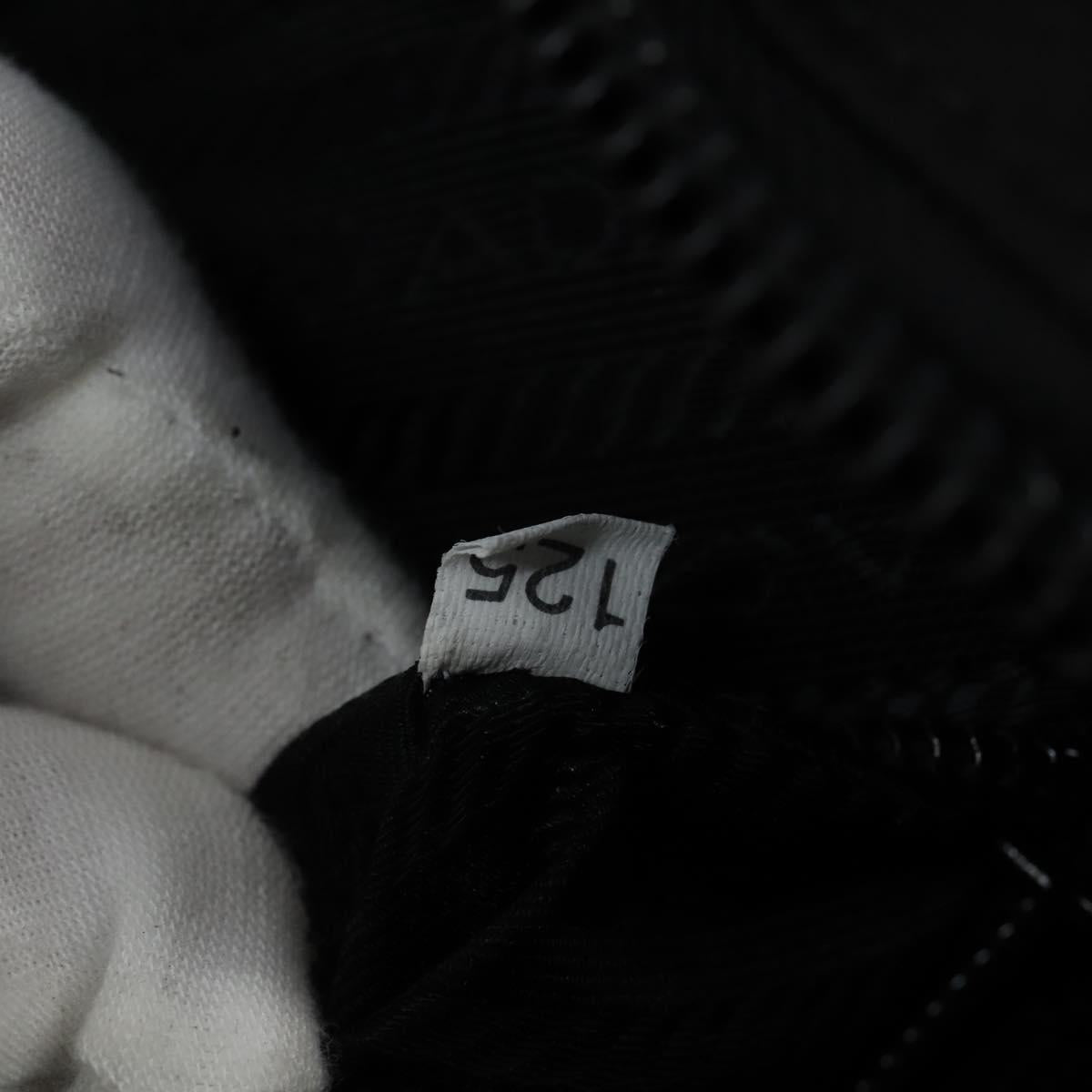 PRADA Business Bag Nylon Black Silver Auth bs30135