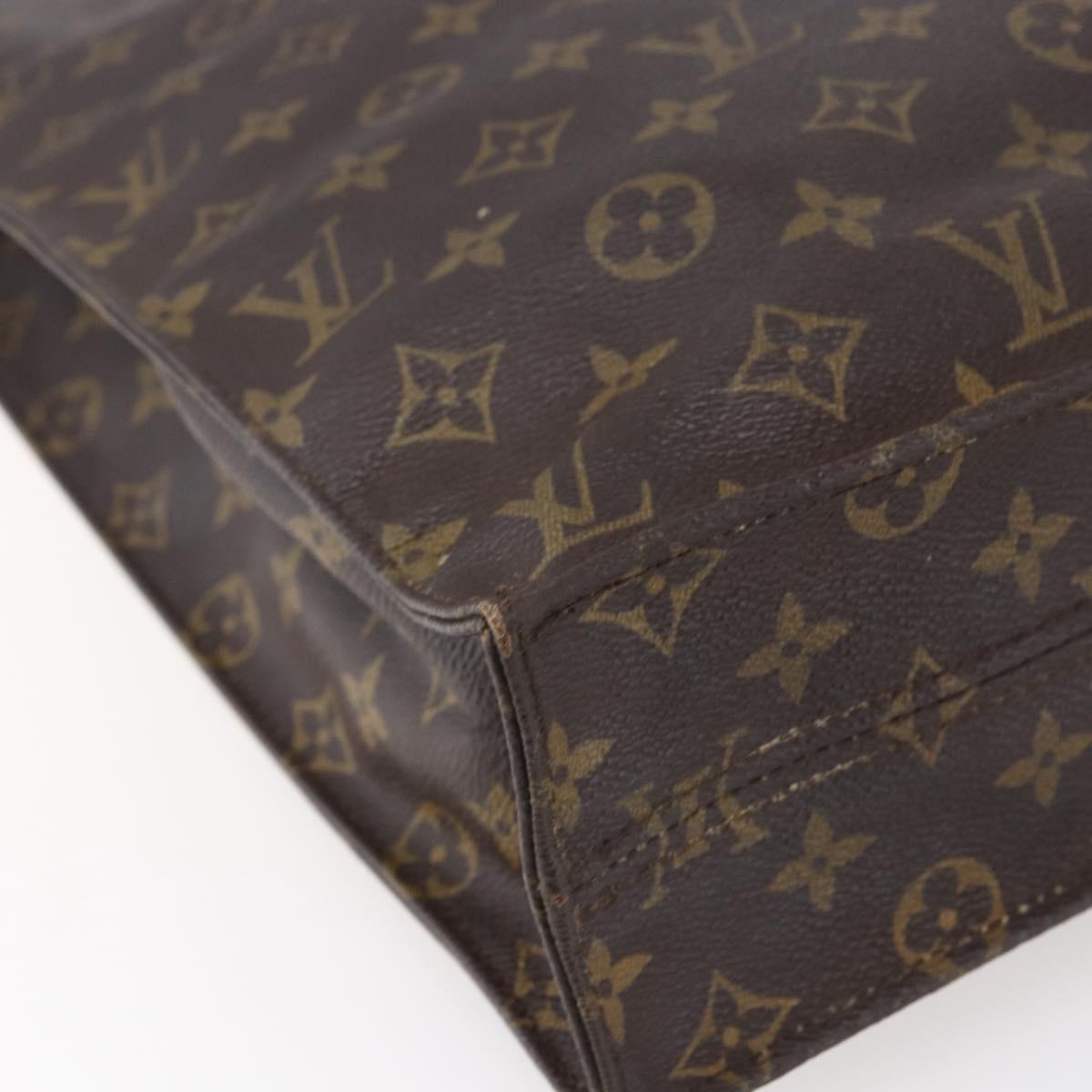 LOUIS VUITTON Monogram Sac Plat Hand Bag M51140 LV Auth bs30140